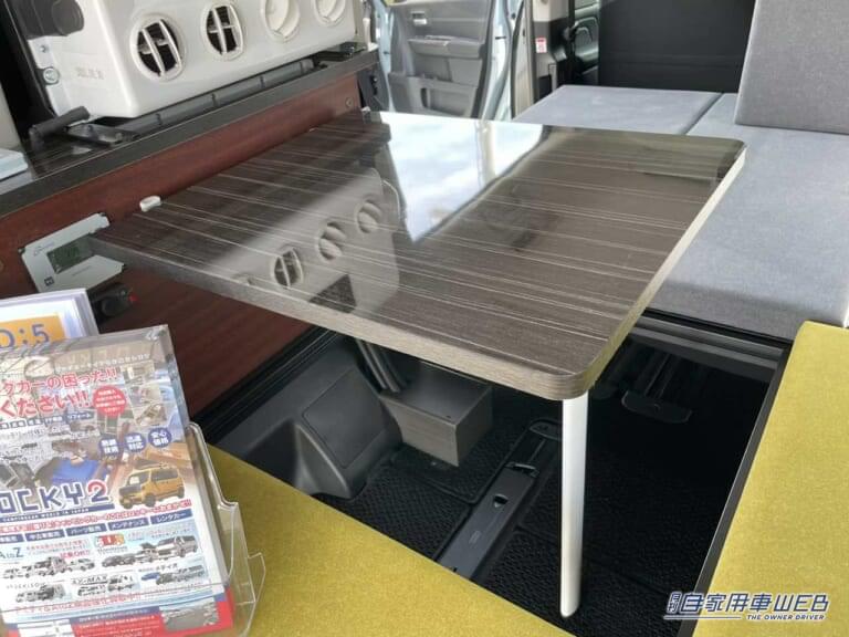 ベストサイズのテーブル。|か、完璧だ…「凄いミニバン」ファミリーカーをキャンピングカーにしたら普段使いも便利な最強クラスの乗用車だった。