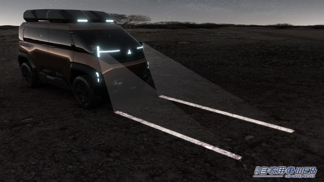 |【JMS2023コンセプトカー】最新の電動&電脳機能が採用された、デリカを未来を占うコンセプトカー「MITSUBISHI D:X Concept」を初披露