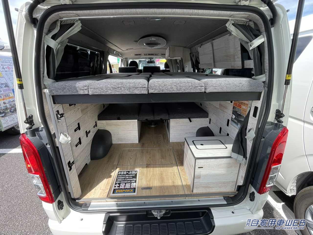 |適材適所の装備で使いやすい! トヨタ ハイエースがベースのキャンパー