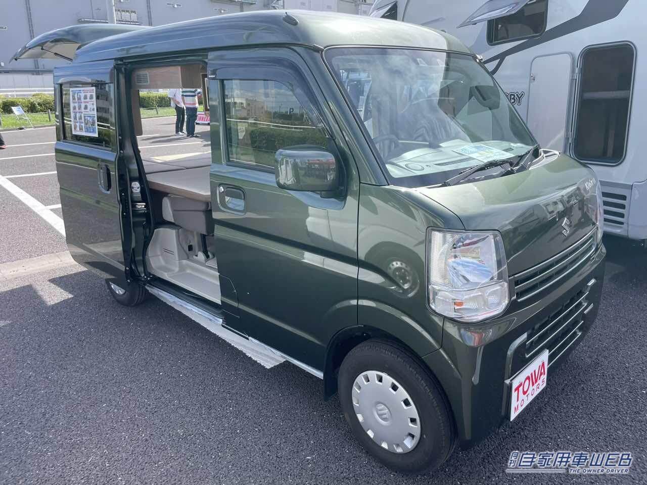 |キャンピングカーに「軽自動車」という選択肢。実は、結構アリです。フラットスペースが魅力的、スズキ・エブリイがベースの軽キャンパー。