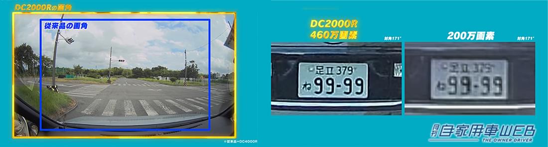|美しすぎるし広すぎる! 広範囲をクリアに記録する 前後2カメラドライブレコーダー「ダクション D(DC2000R)」