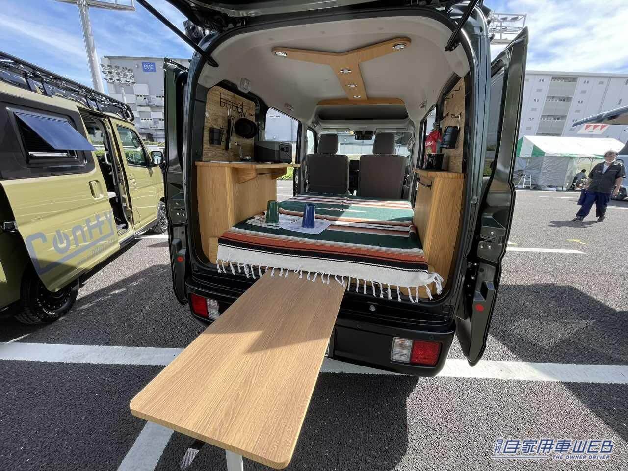 |広さを求めるジムニー好きへ! スズキ エブリイがベースの軽キャンパー