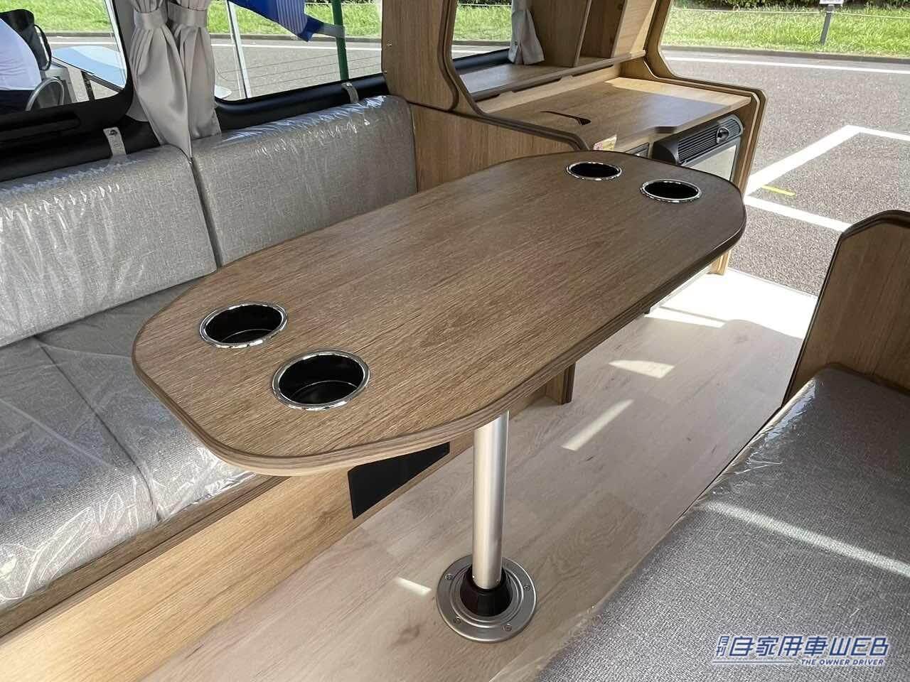 |ボックスシートを広めに確保し、必要装備は後方に! トヨタ ハイエースがベースのキャンパー