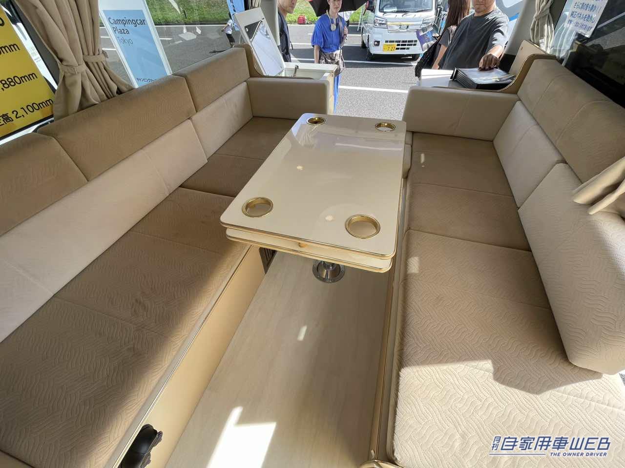 |巨大なボックスシートが快適! トヨタ ハイエースがベースのキャンパー