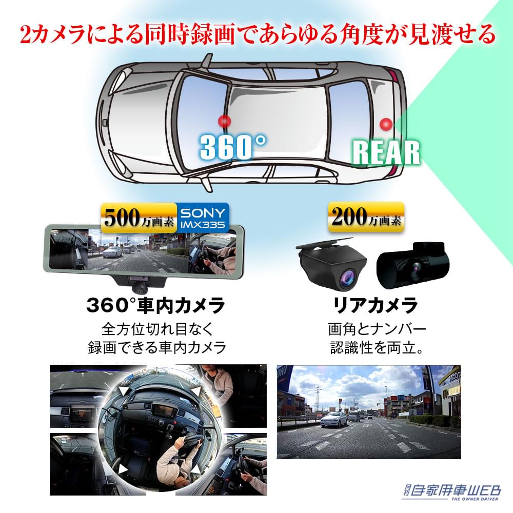 |死角ナシ! デジタルミラー型ドライブレコーダー『MDR-I002AZ/BZ』が新登場!