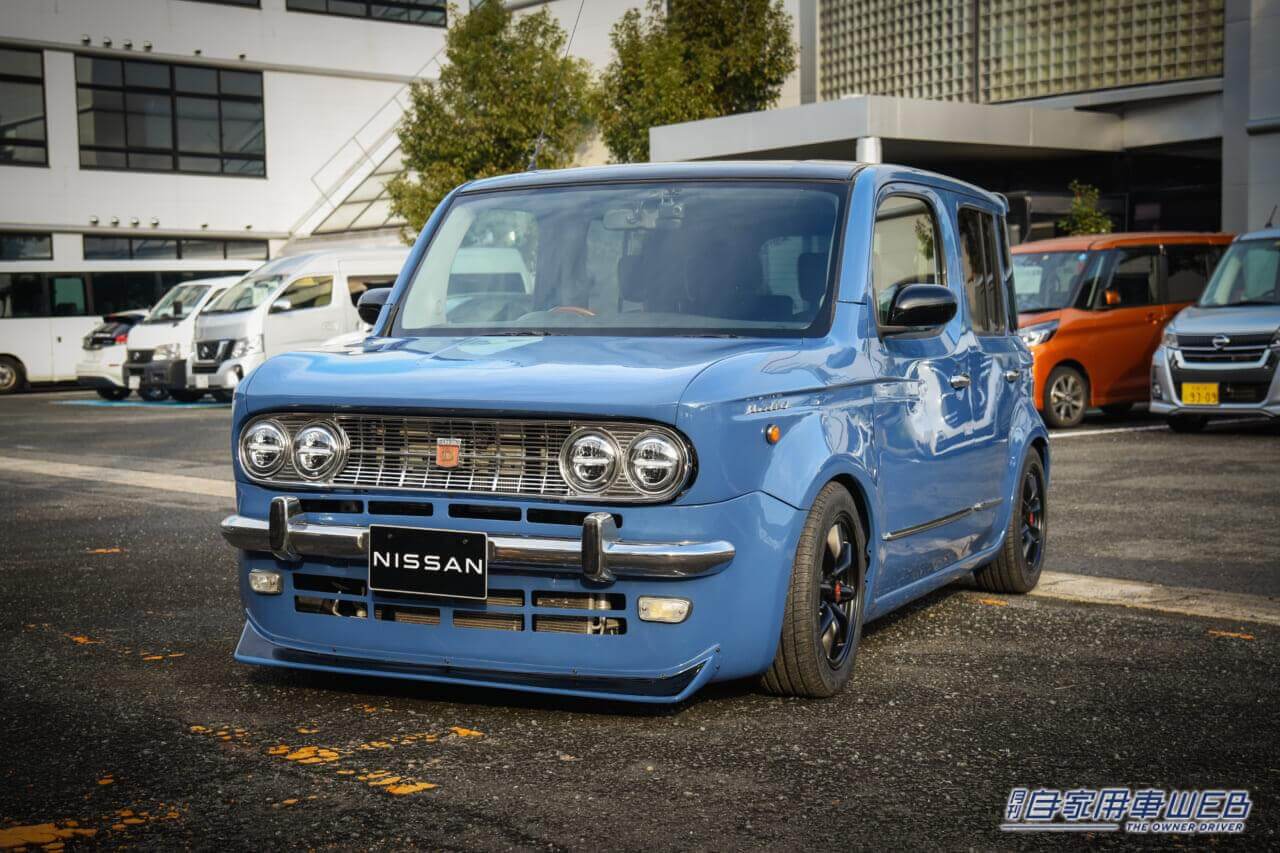 |日産・自動車大学校の学生が制作したカスタマイズカーを出展。エルグランドにエクストレイルの顔面スワップも!【東京オートサロン2024】
