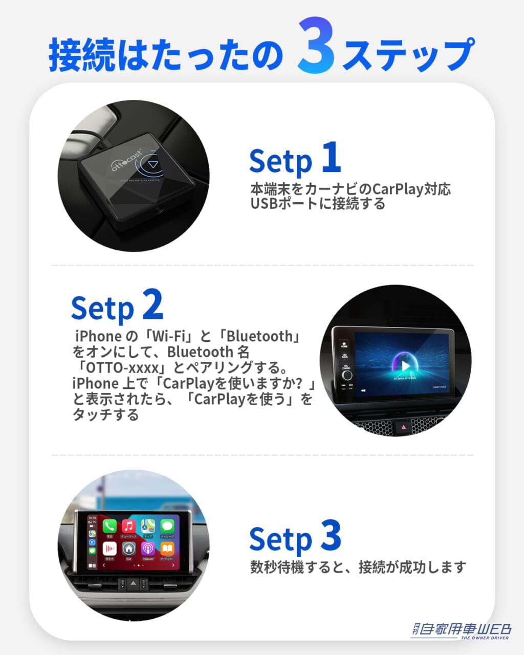 |Apple CarPlayをワイヤレスにしよう!「OttocastワイヤレスCarPlayアダプター U2AIR Pro」でカーライフをもっと便利に