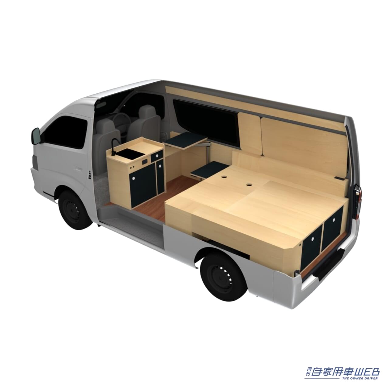 |2人旅に特化したキャンピングカー! 日産 NV350がベースの「NICO」