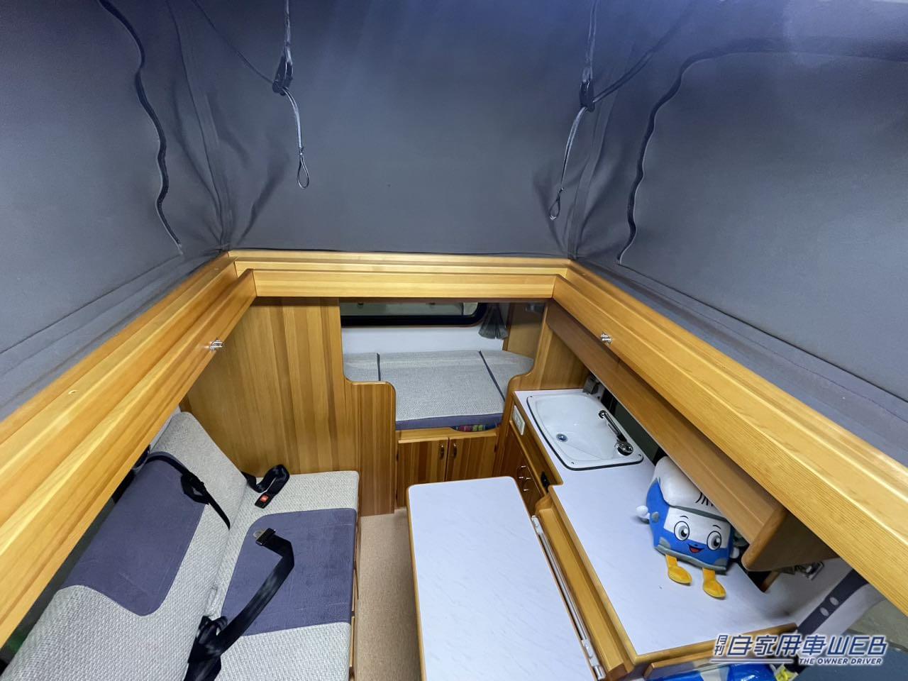 |レイアウト変更なしでベッドも使える! トヨタ タウンエースがベースのキャンパー