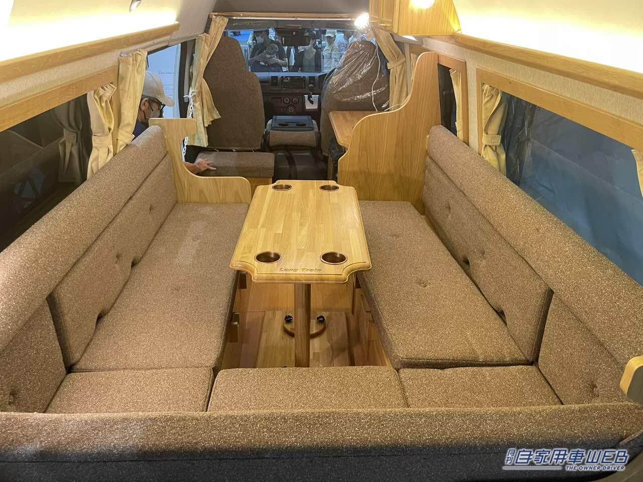 |クラス最大級のボックスシートでリラックスできる! トヨタ ハイエースがベースのキャンパー