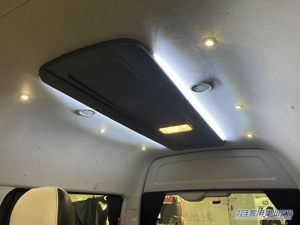 |車内は高級感あふれるVIPルームのよう! トヨタ ハイエースがベースのキャンパー