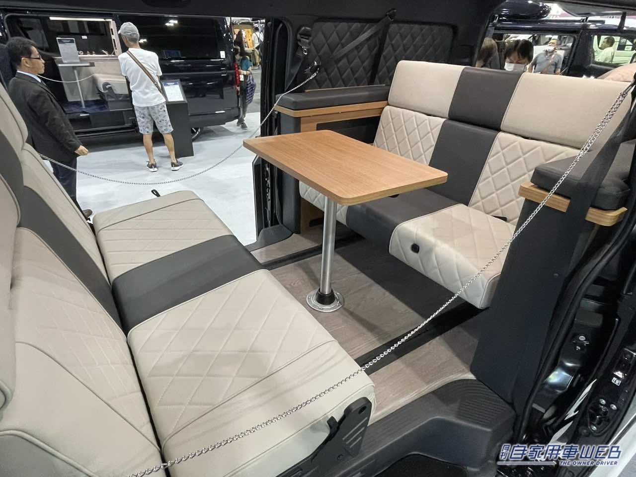 |広さ重視のモダンな車内がいい感じ! トヨタ ハイエースがベースのキャンパー