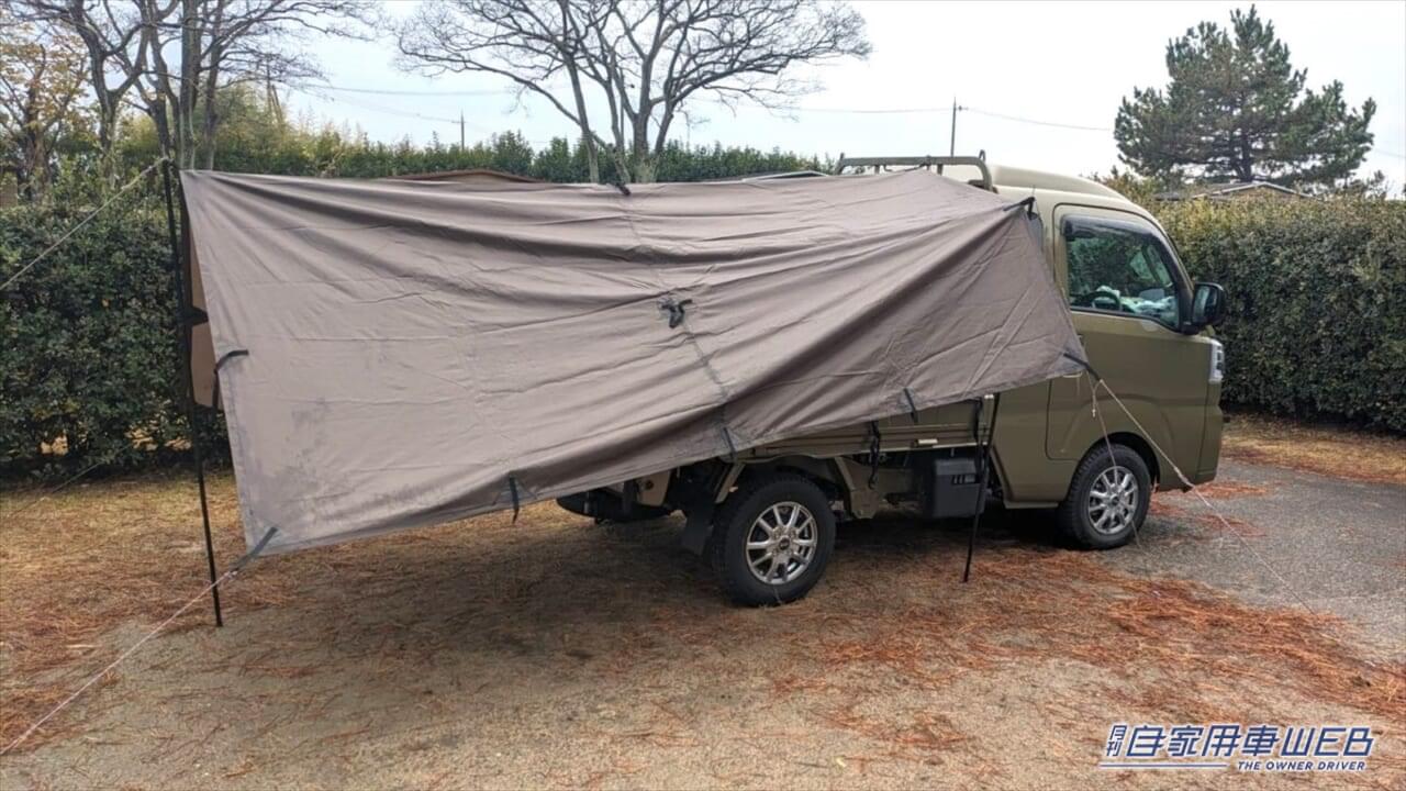 |軽トラックの荷台で車上泊チャレンジ! トラブルもあったけど最高の夜が過ごせました!!