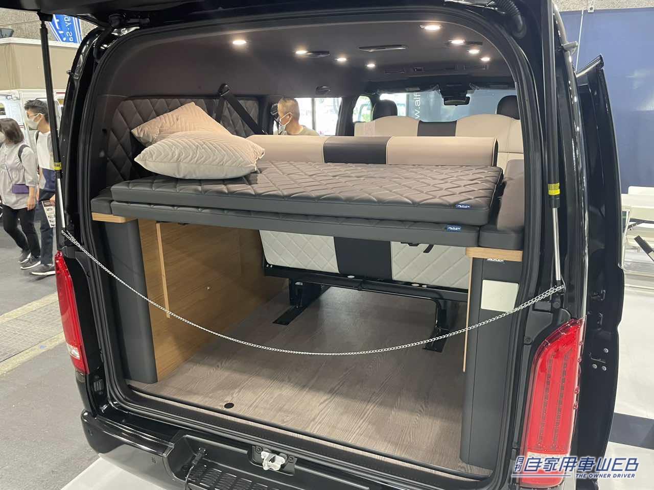 |広さ重視のモダンな車内がいい感じ! トヨタ ハイエースがベースのキャンパー