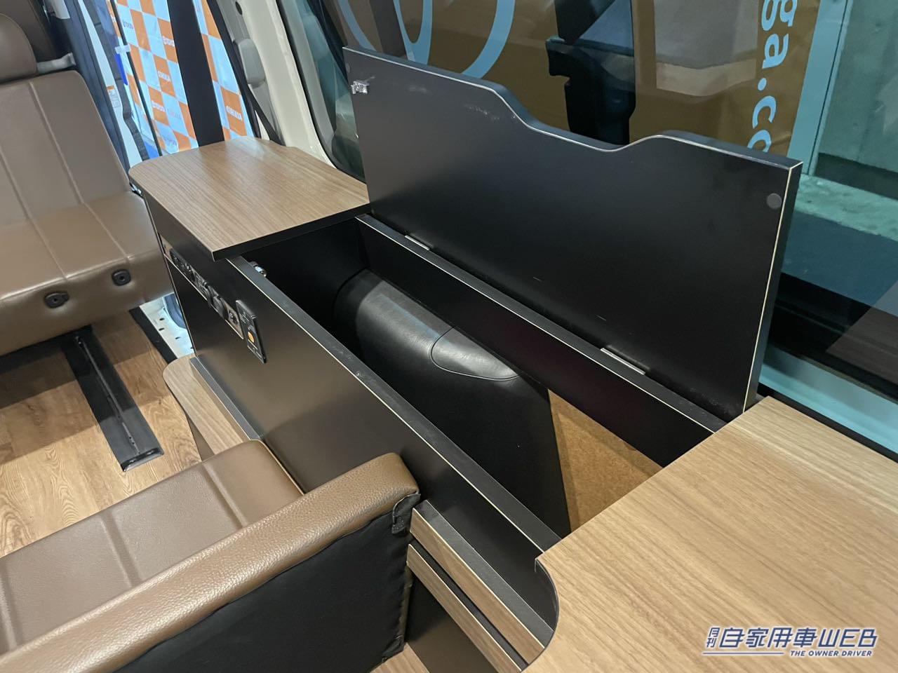 |シックなインテリアが良い感じ! トヨタカローラ滋賀が作ったハイエースがベースのキャンパー