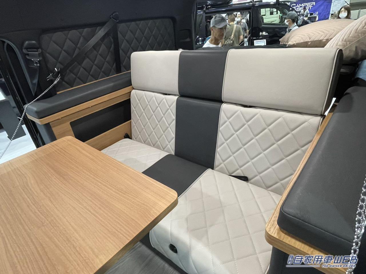 |広さ重視のモダンな車内がいい感じ! トヨタ ハイエースがベースのキャンパー