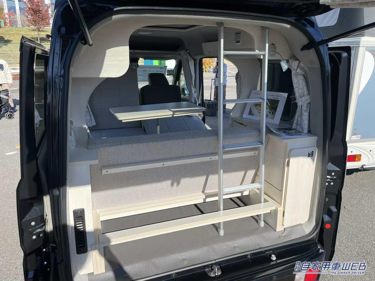 |車内はキレイなワンルーム! ポップアップルーフも備えたスズキ エブリイがベースの軽キャンパー