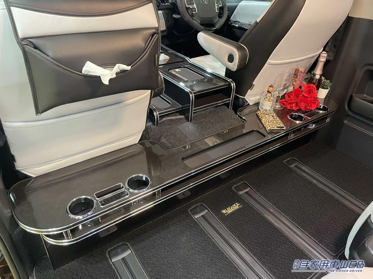 |溢れる高級感と豊富なドリンクホルダーが個性的! トヨタ ハイエースがベースのキャンパー