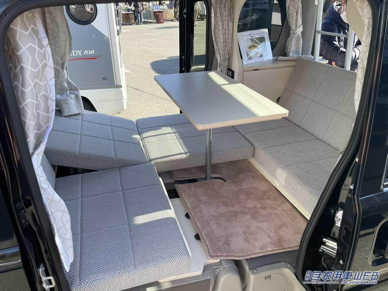 |車内はキレイなワンルーム! ポップアップルーフも備えたスズキ エブリイがベースの軽キャンパー