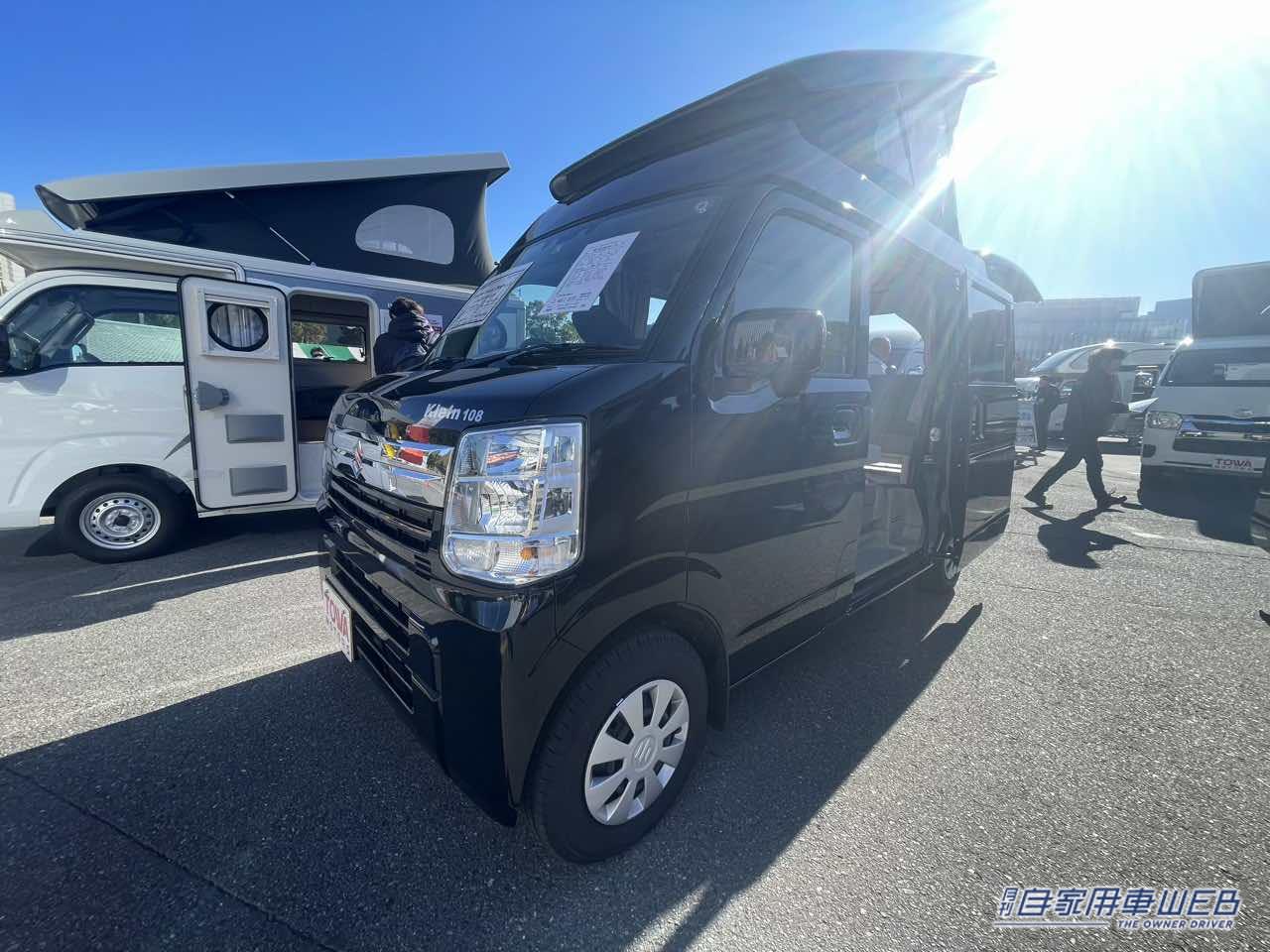 |車内はキレイなワンルーム! ポップアップルーフも備えたスズキ エブリイがベースの軽キャンパー
