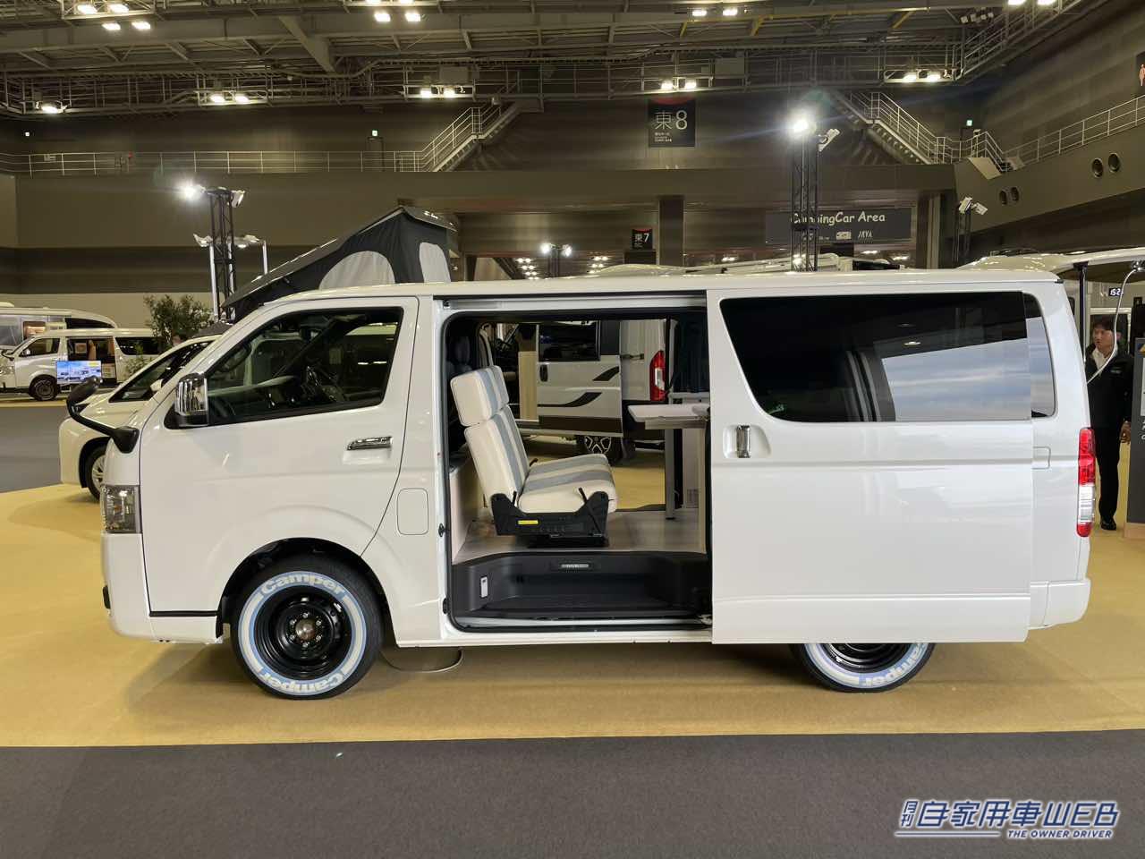 |車外でシャワーが使えて荷室も広い! トヨタ ハイエースがベースのキャンパー