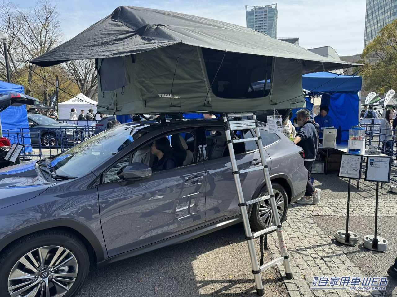 |テントと自転車がルーフに! 荷物だってこんなに積める! アウトドア仕様のフォレスターとレヴォーグ レイバック【アウトドアデイジャパン東京】