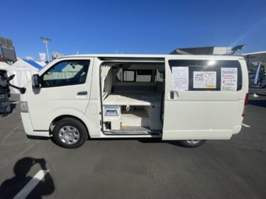 210センチの広いフラットスペースが自慢! トヨタ ハイエースがベースのキャンパー