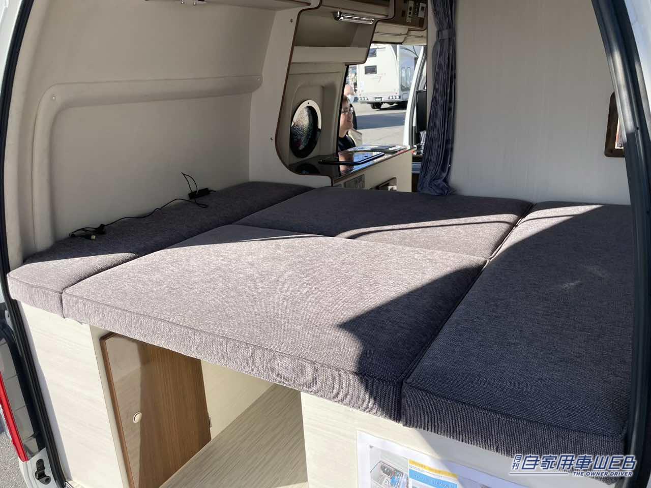 |常設ベッドと豊富な収納で快適車中泊が楽しめる! トヨタ ハイエースがベースのキャンパー