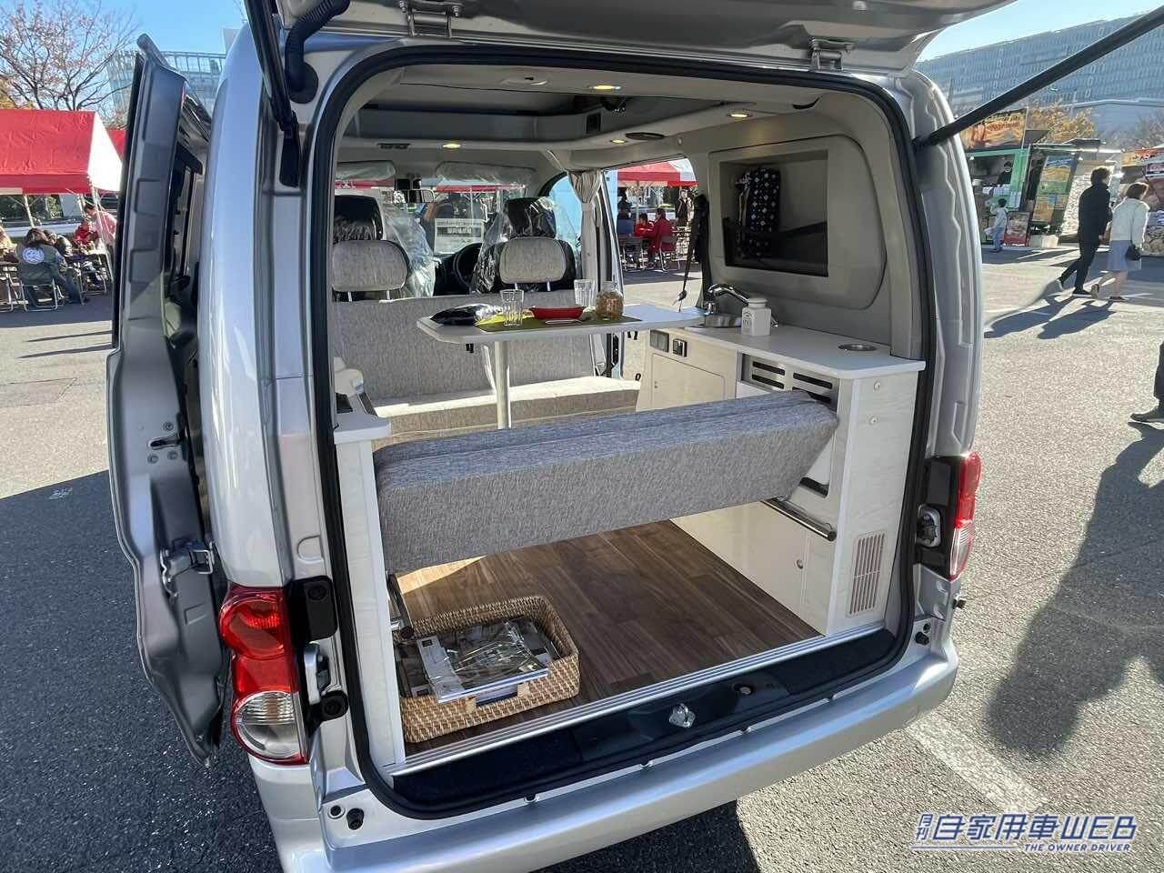|適度なサイズ感で運転しやすい! シンプルで使いやすいボックスシートも魅力の日産NV200バネットがベースのキャンパー