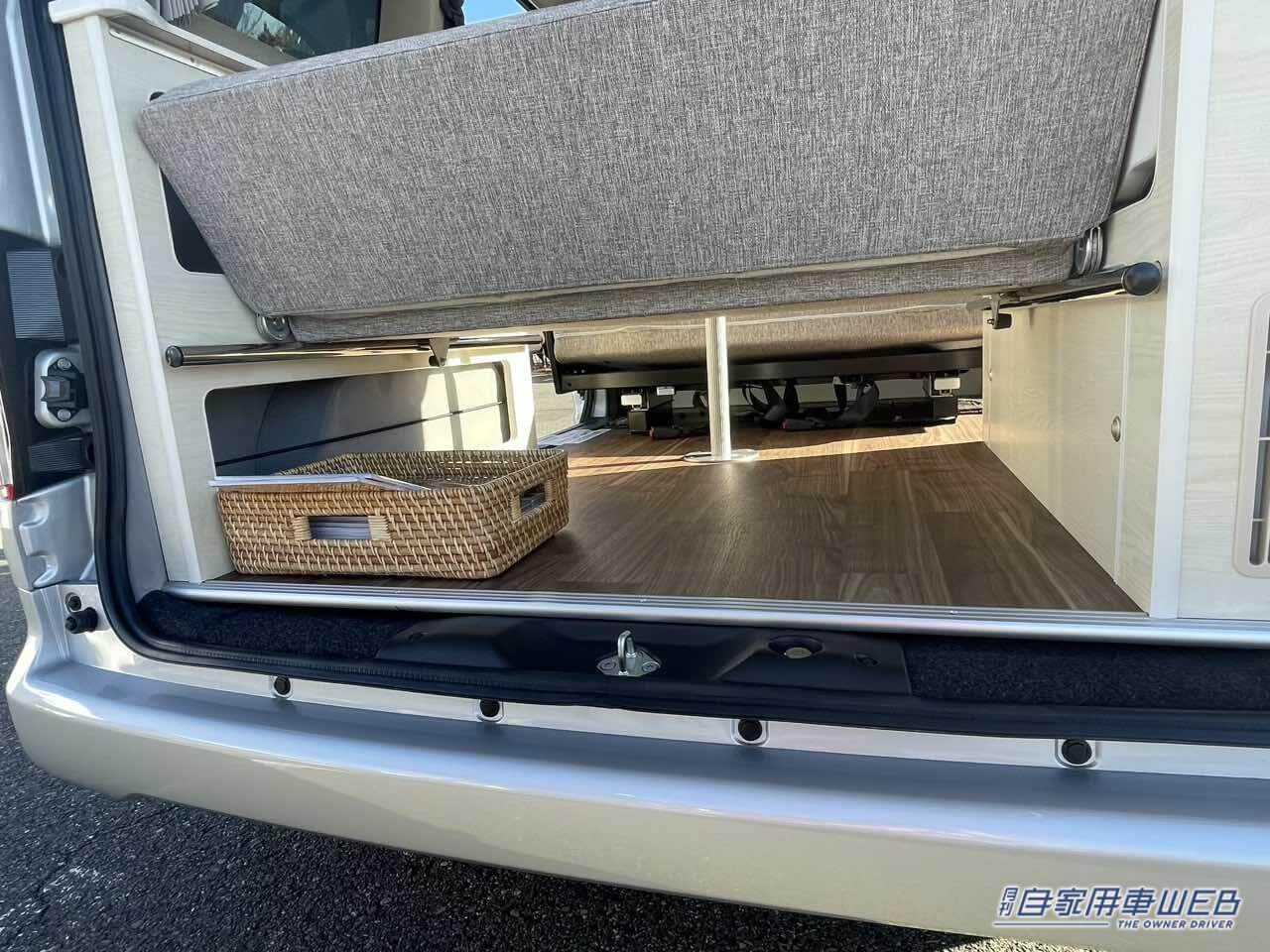 |適度なサイズ感で運転しやすい! シンプルで使いやすいボックスシートも魅力の日産NV200バネットがベースのキャンパー