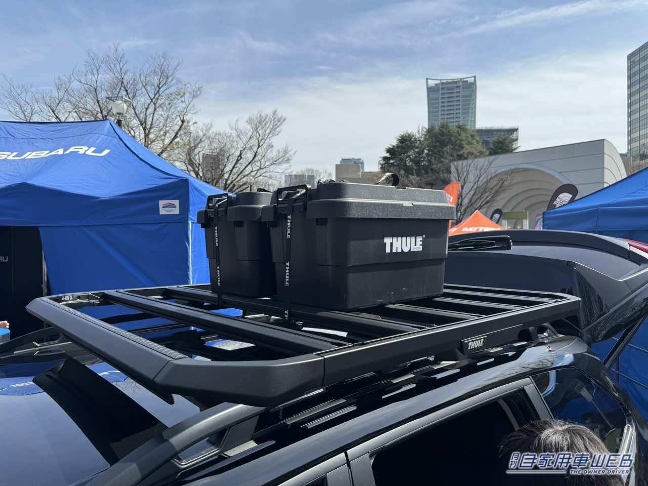 |テントと自転車がルーフに! 荷物だってこんなに積める! アウトドア仕様のフォレスターとレヴォーグ レイバック【アウトドアデイジャパン東京】