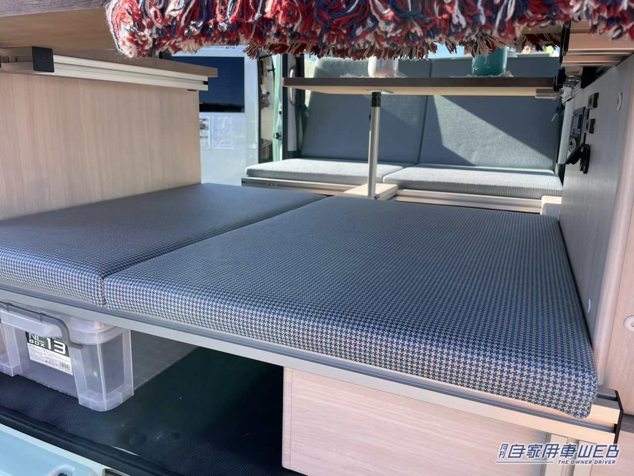 |ミントグリーンのボディが爽やかで印象的! ダイハツ ハイゼットカーゴがベースの軽キャンパー