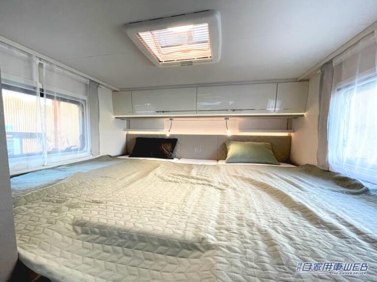 エトルスコT 6900 SBのベッドルーム|日本初上陸の高級モーターホームも! トイファクトリーが輸入キャンピングカー専門店「ユーロトイ相模原」をオープン