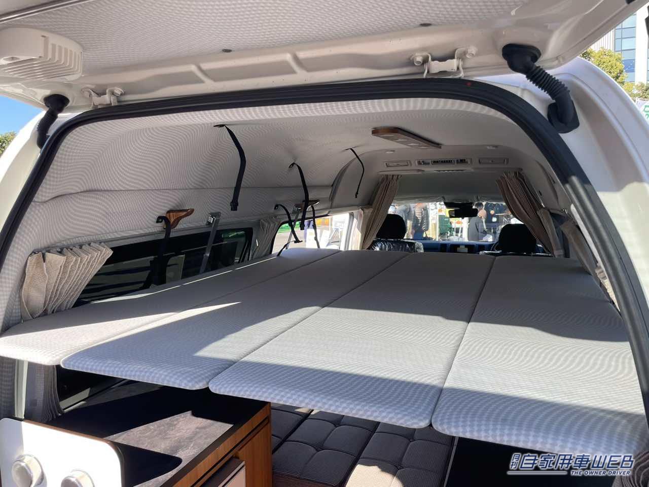 |二段になったフラットスペースが便利で快適! トヨタ ハイエースがベースのキャンパー