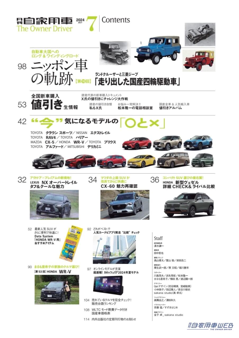 |【月刊自家用車7月号発売】新型ランドクルーザー250/300/70酷道試乗記/全国新車値引き生情報etc.