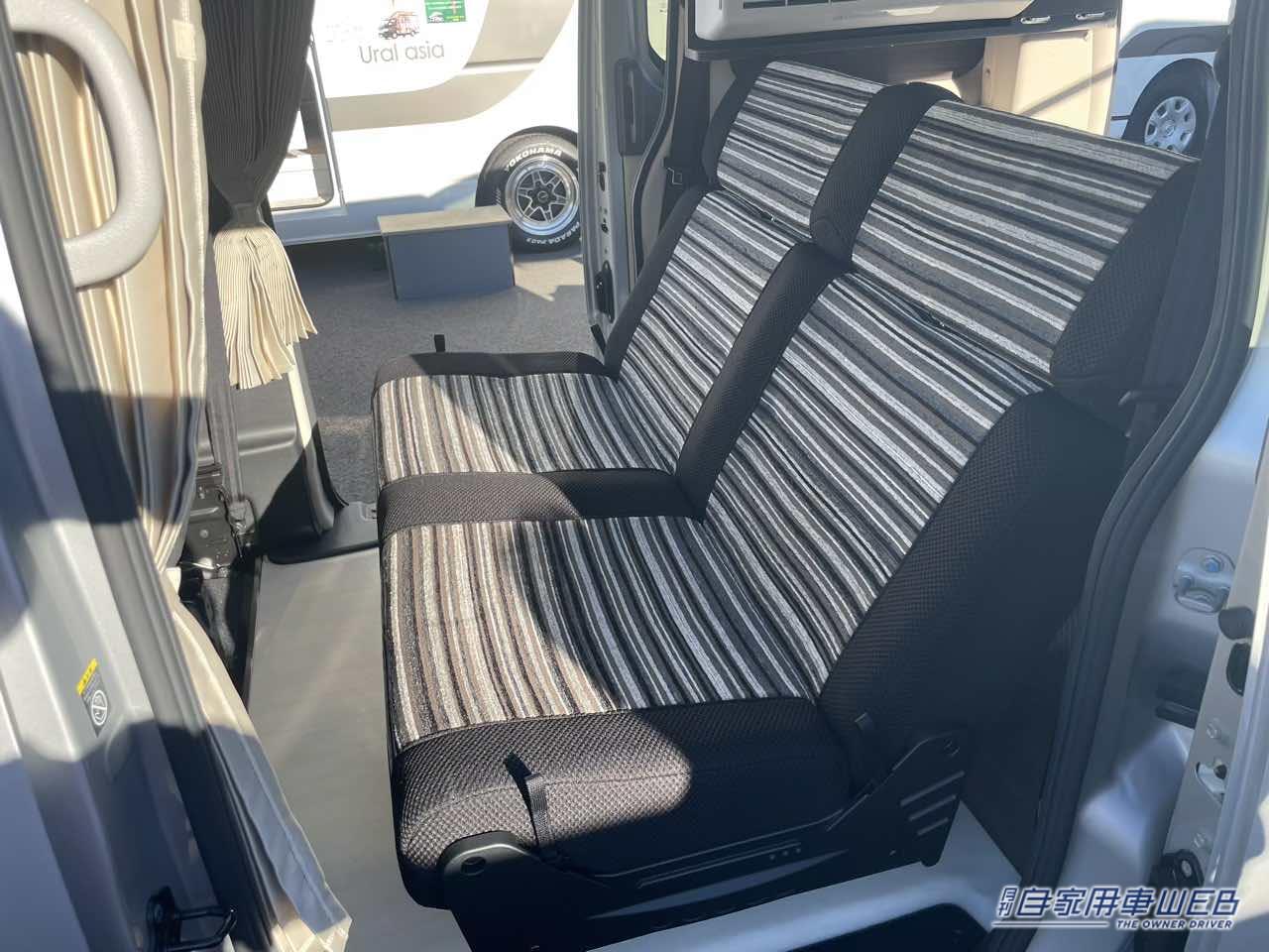 |運転しやすいサイズ感でも、車内はしっかり広くて快適! 日産NV200バネットがベースのキャンパー