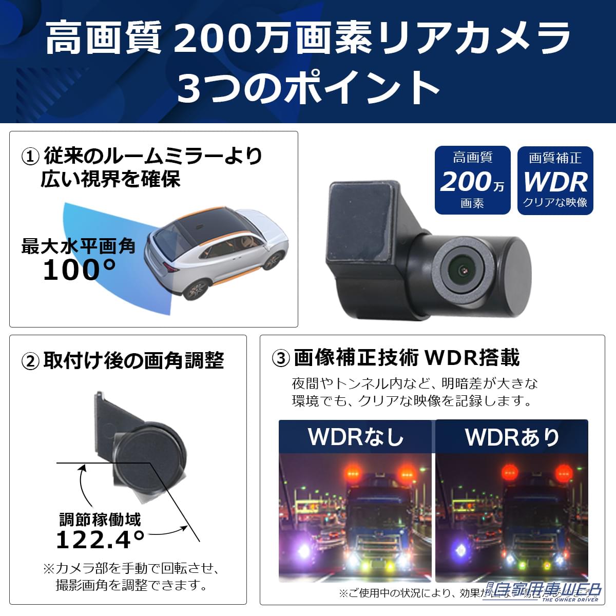 |どんな車にも取り付け簡単! デジタルバックミラー「AN-DM001」は高画質なタッチパネル式