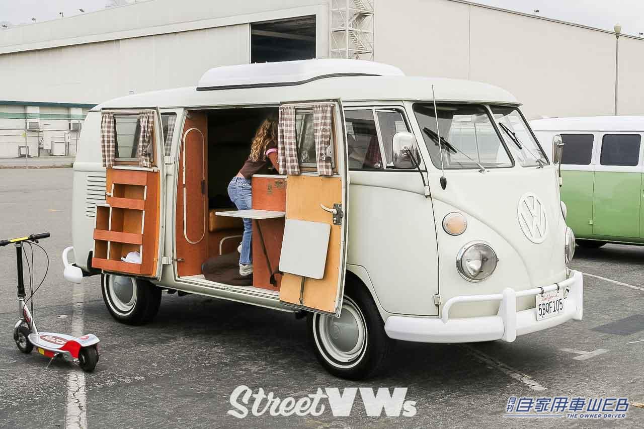 VWキャンプモビルSO42型|元祖キャンピングカーといえばワーゲンバス アメリカのVWイベントで見つけたキャンパーたち