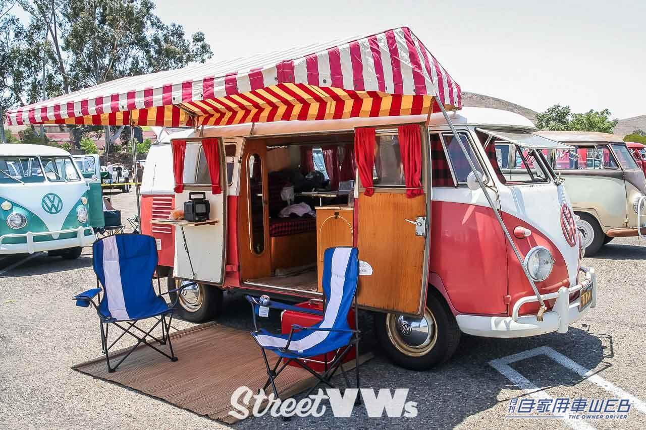 VWキャンプモビルSO23型|元祖キャンピングカーといえばワーゲンバス アメリカのVWイベントで見つけたキャンパーたち