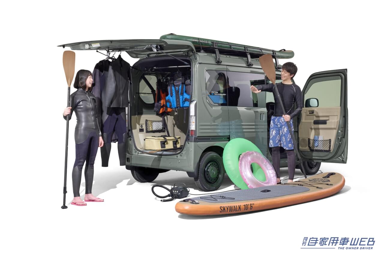 |ホンダアクセスからNシリーズ初のEV「N-VAN e:」用純正アクセサリーが発売 給電・充電アイテムからレジャー用アイテムもラインナップ
