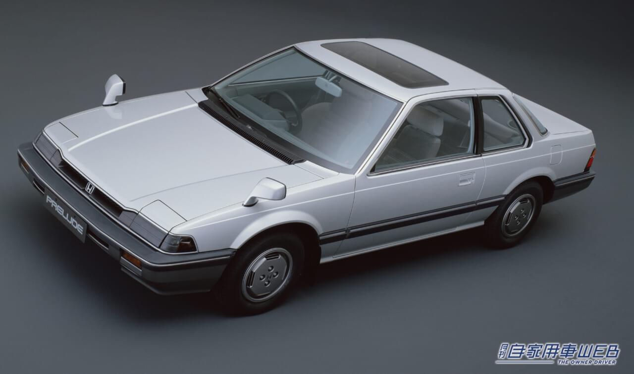 |「オヤジ車って呼ばないで…」衝撃的なルックスだけどセリカやスカイライン、サバンナRX-7と比べると大人っぽい。デートカーとして名を馳せたホンダ・プレリュード(2代目)。