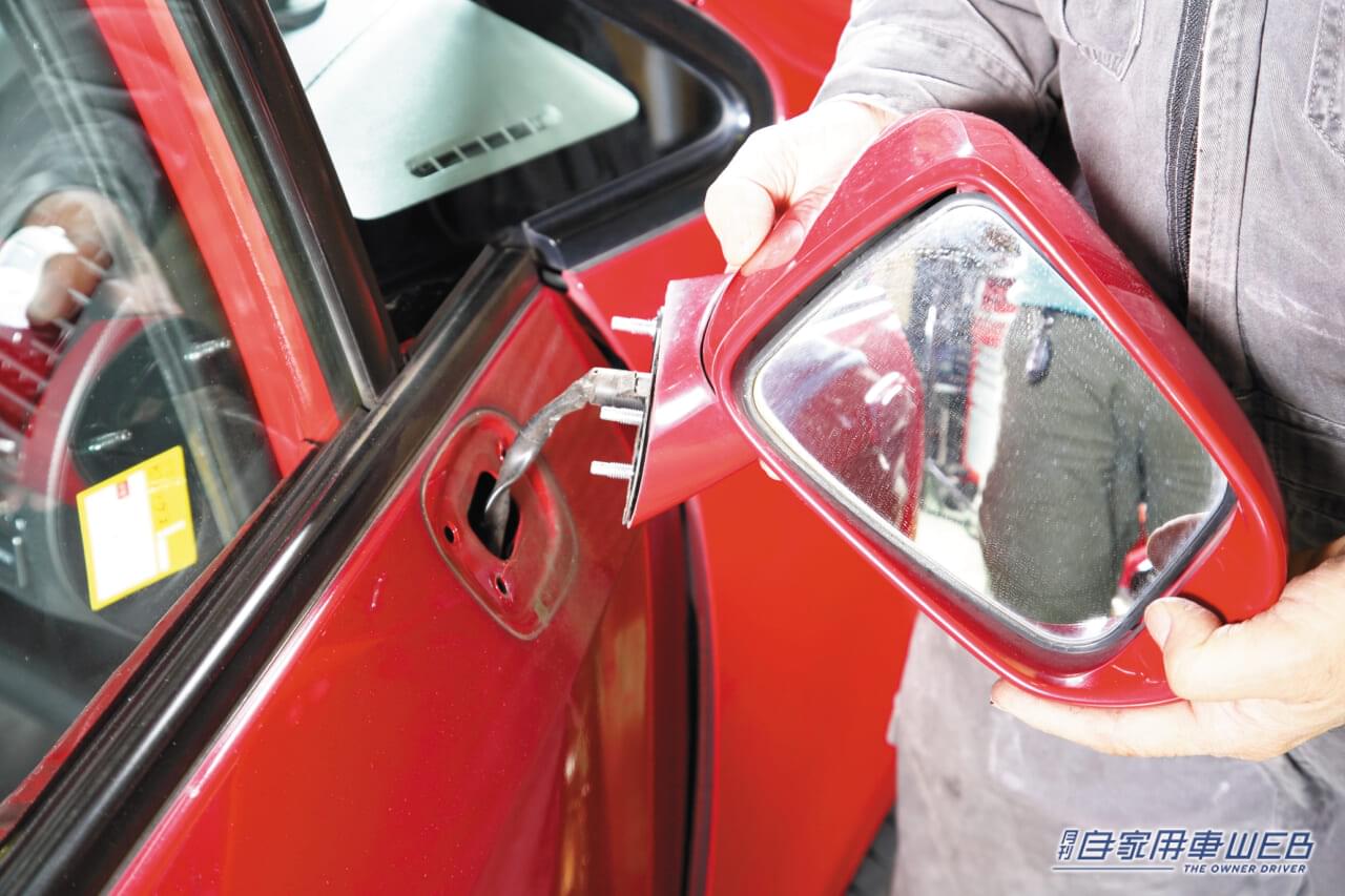 |作業のポイントは塗装クリア層の処理にあり! ボロボロのドアミラー、分解掃除のすゝめ