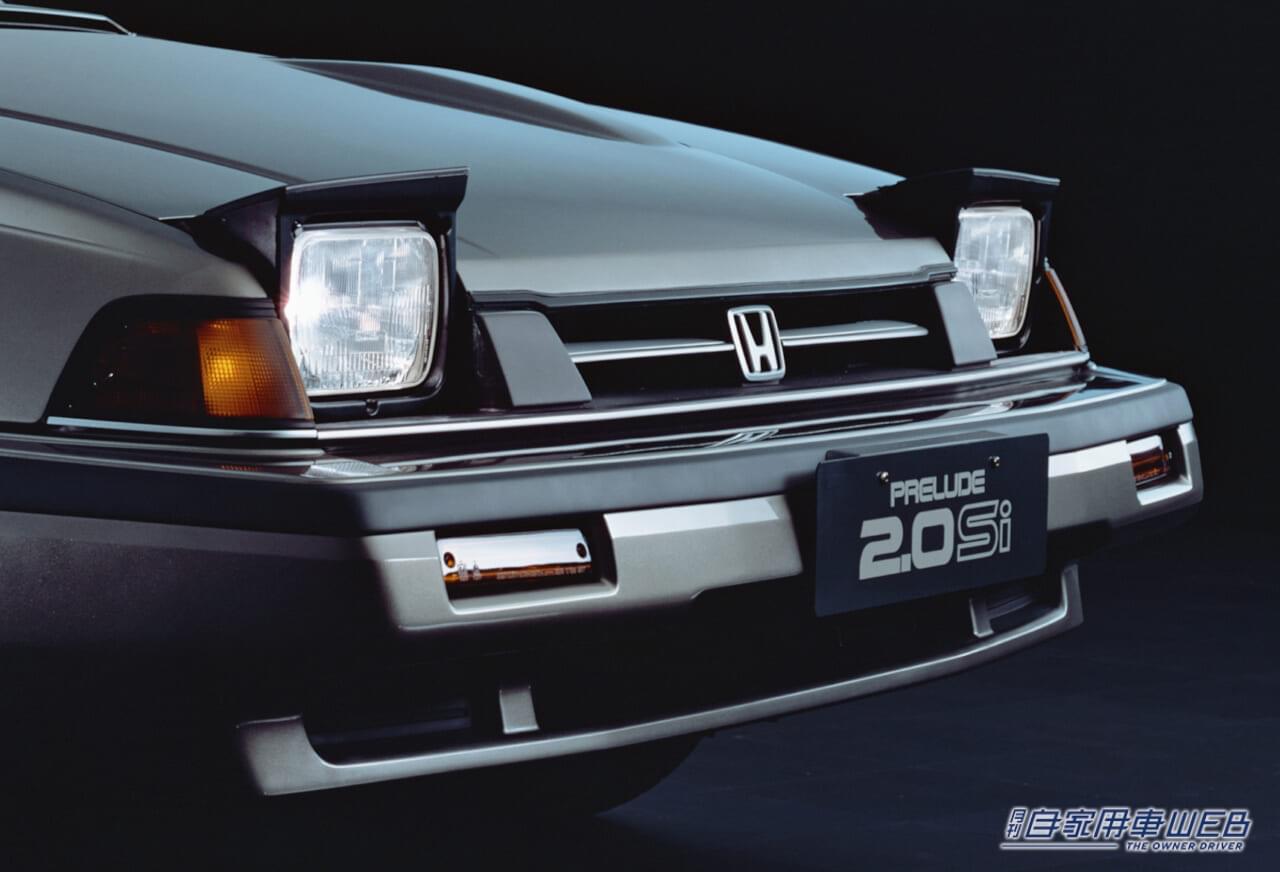 |「オヤジ車って呼ばないで…」衝撃的なルックスだけどセリカやスカイライン、サバンナRX-7と比べると大人っぽい。デートカーとして名を馳せたホンダ・プレリュード(2代目)。