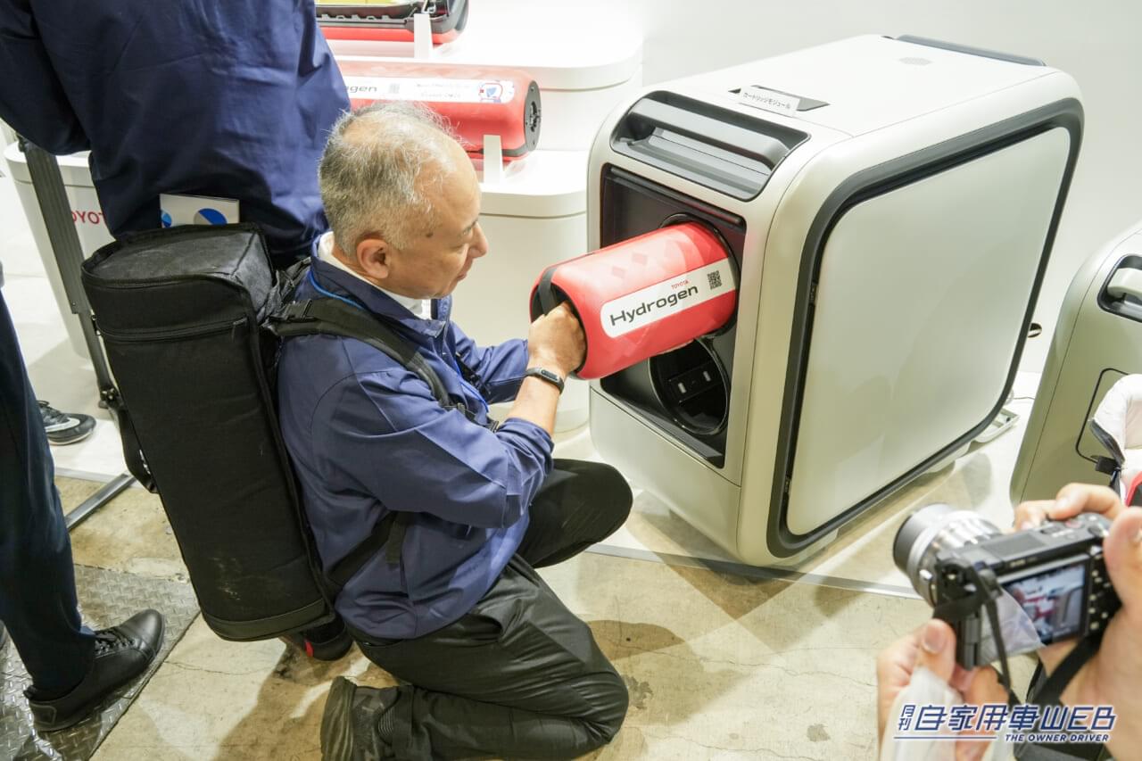 |トヨタ、ジャパンモビリティショービズウィーク2024にてポータブル水素カートリッジやスイープ蓄電システムを展示