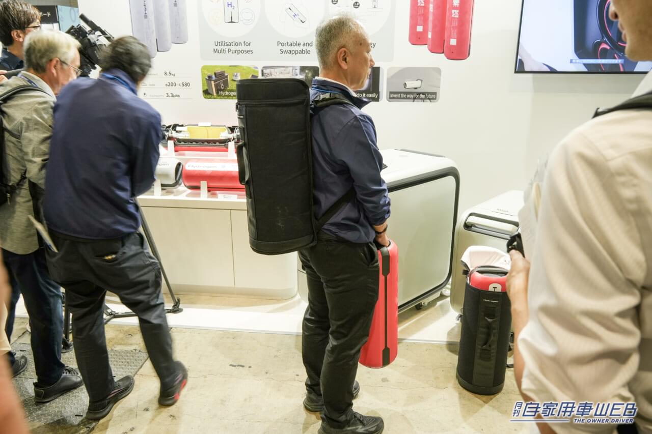 |トヨタ、ジャパンモビリティショービズウィーク2024にてポータブル水素カートリッジやスイープ蓄電システムを展示
