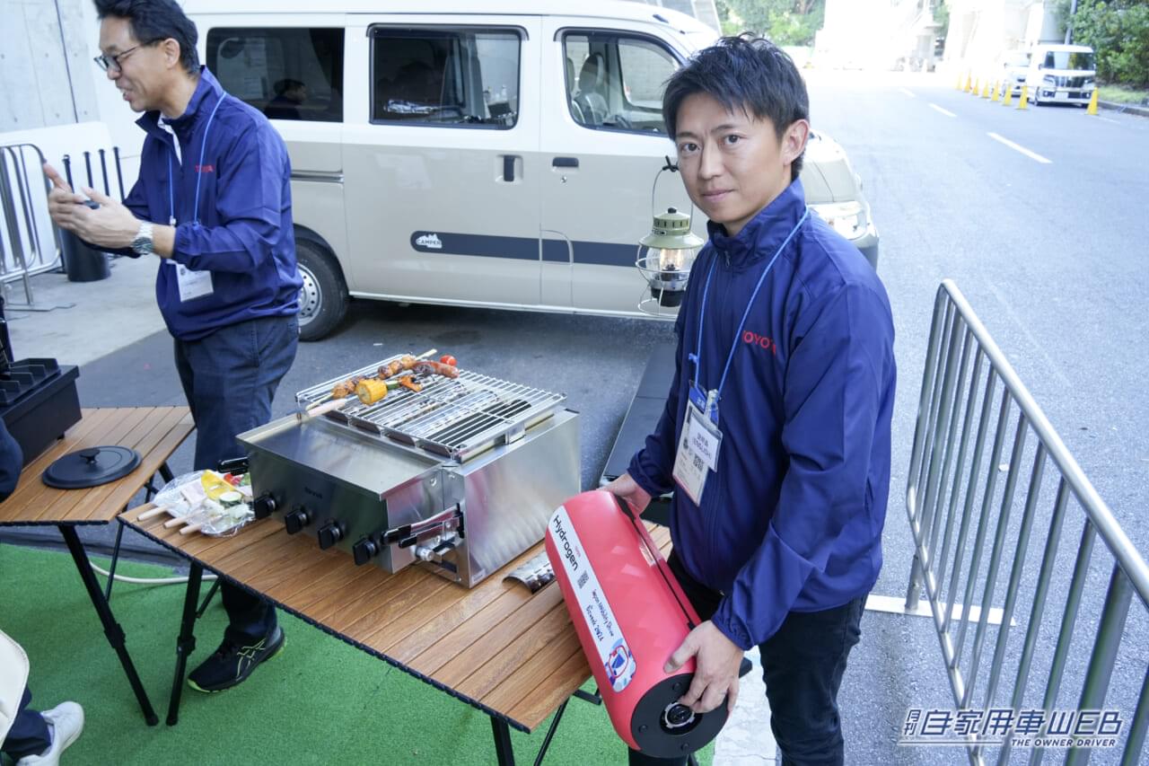 |トヨタ、ジャパンモビリティショービズウィーク2024にてポータブル水素カートリッジやスイープ蓄電システムを展示