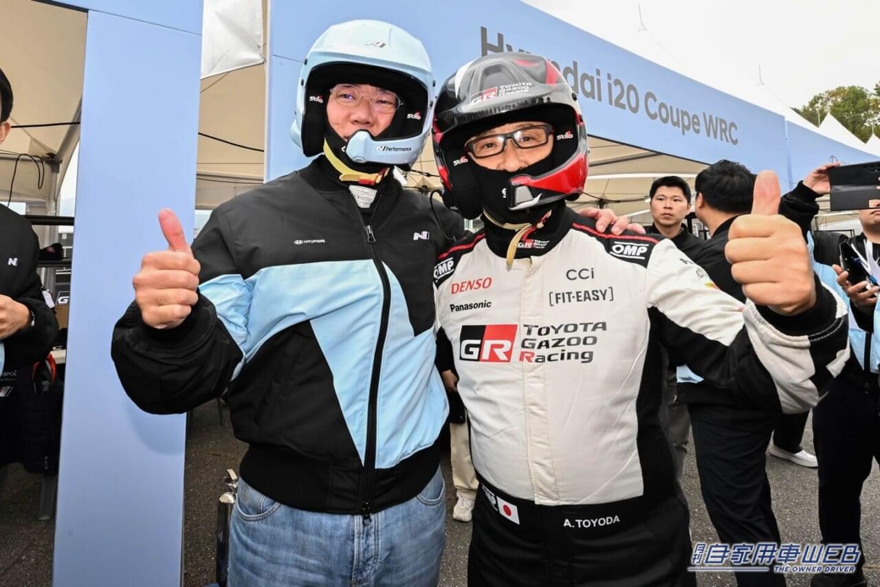ヒョンデとトヨタがモータースポーツを推進する「Hyundai N × TOYOTA GAZOO Racing Festival」を開催 モリゾー選手がドーナツターンなどを披露