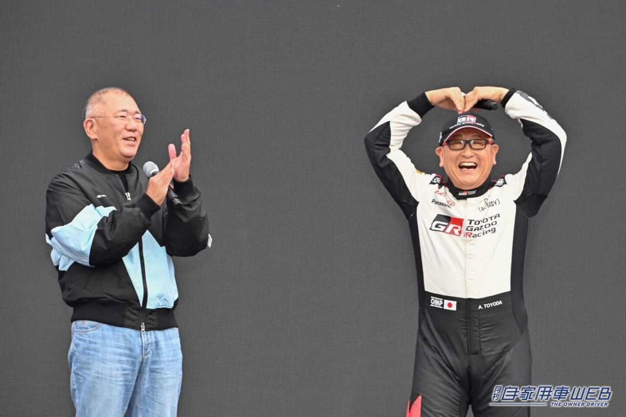 |ヒョンデとトヨタがモータースポーツを推進する「Hyundai N × TOYOTA GAZOO Racing Festival」を開催 モリゾー選手がドーナツターンなどを披露