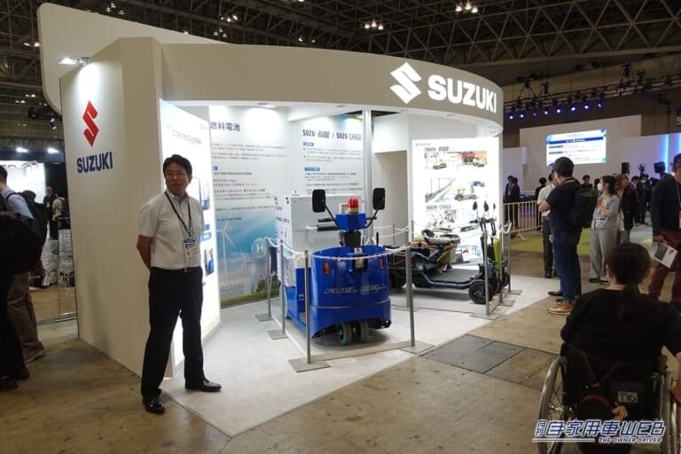 スズキ 水素燃料電池荷役運搬車|「なんかかわいい…」水素で運ぶ! スズキ 水素燃料電池荷役運搬車【JMSB2024】