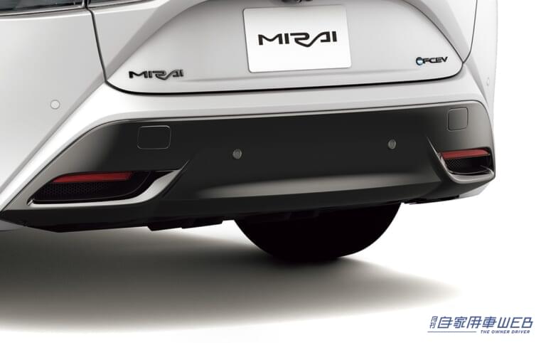 トヨタMIRAI Z ブラックパッケージ|リヤガーニッシュ|トヨタの水素燃料車「MIRAI」が一部改良【Z“Advanced Drive”/Z/Gにグレード統合】